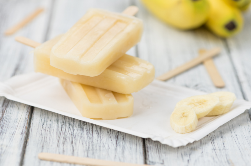 1- Yogurt Peanut Butter, Banana Popsicles